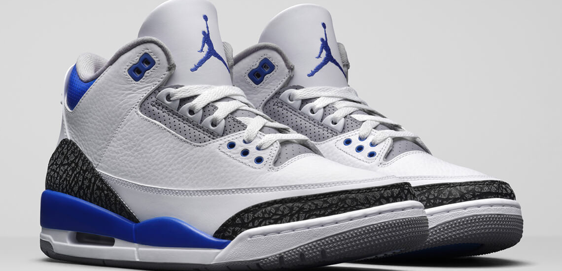 air jordan retro 3 blue and white