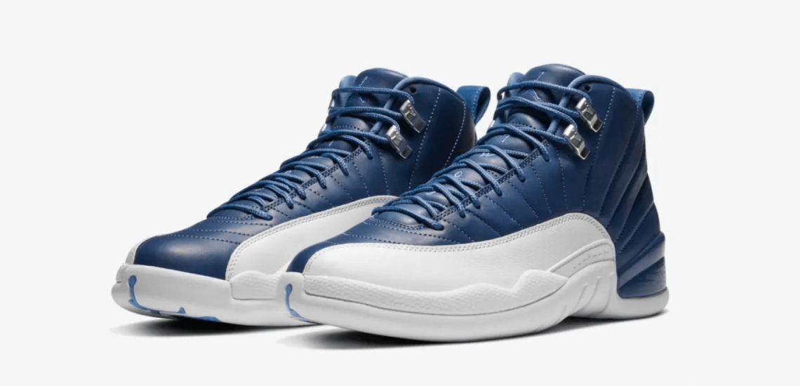 Jordan 12 shop negro con azul