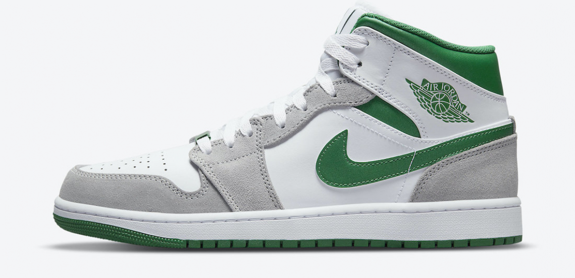 Air Jordan 1 Mid Grey Green