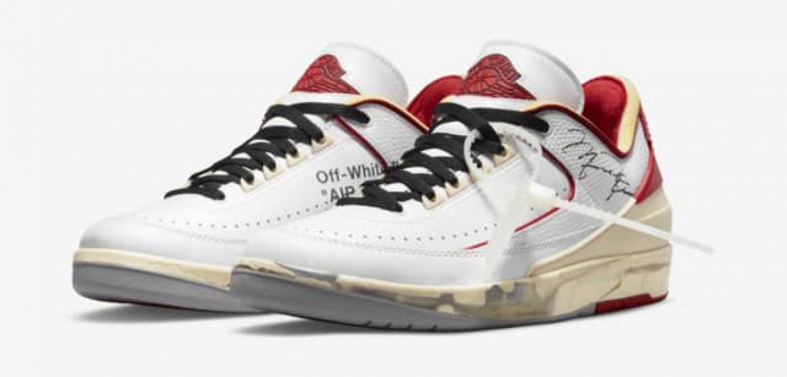 Air Jordan 2 Low x Off-White™️ White and Varsity Red