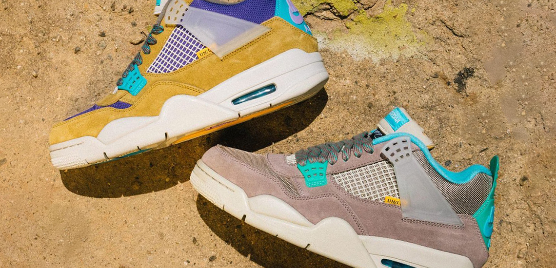 MONTA ISMO en DOS COLORWAYS en AIR JODAN 4 x UNION LA
