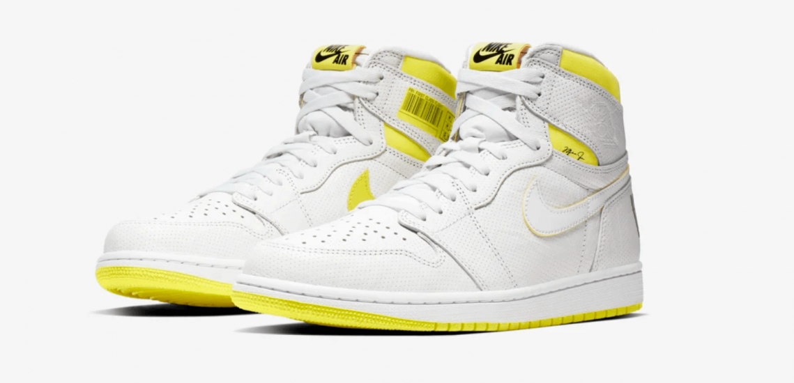Jordan 1 blanco con hot sale amarillo