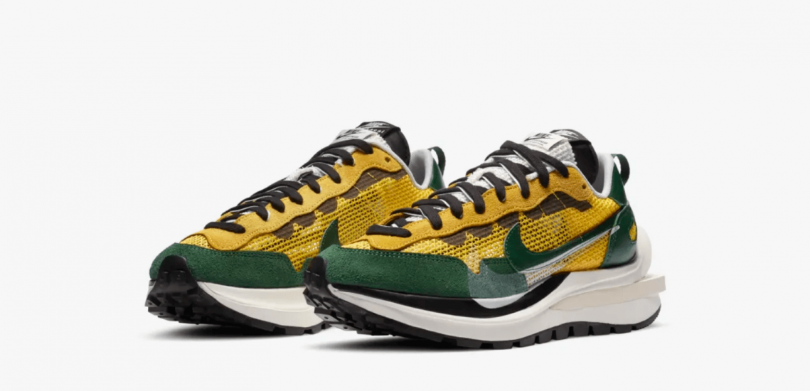 Nike x Sacai VaporWaffe String & Black-Villain Red y Tour Yellow & Gorge Green-Sail 2020 Nike x Sacai VaporWaffe String & Black-Villain Red y Tour Yellow & Gorge Green-Sail 2020