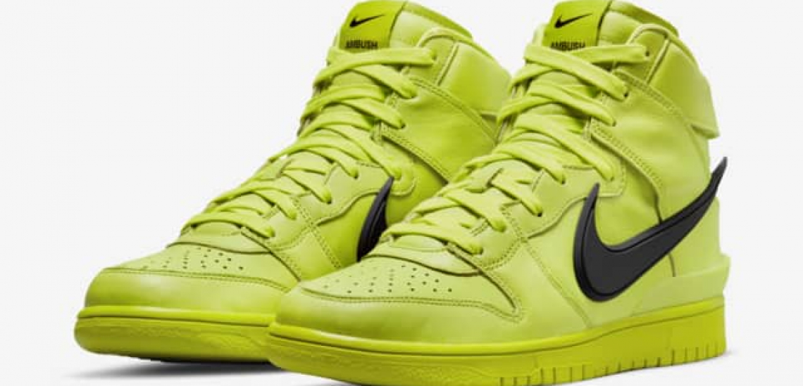 zapatillas Nike Dunk High x AMBUSH Flash Lime atomic green