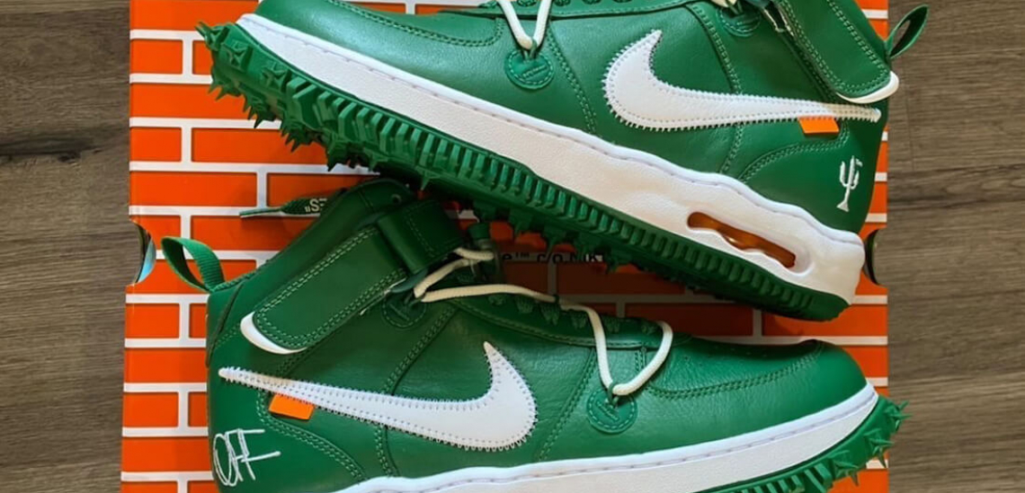 Off-White x Nike Air Force 1 Mid “Pine Green”