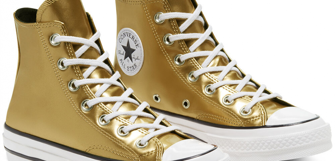 Industrial Glam Chuck 70 High Top Doradas