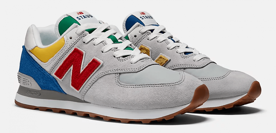 zapatillasysneakers Trainers NEW BALANCE GC574EVB Black verde amarillo y azul Rojo NEW BALANCE 574 STAUD Unisex