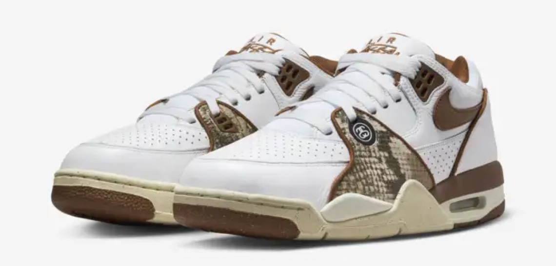 Nike Air Flight '89 Low x Stüssy White and Pecan