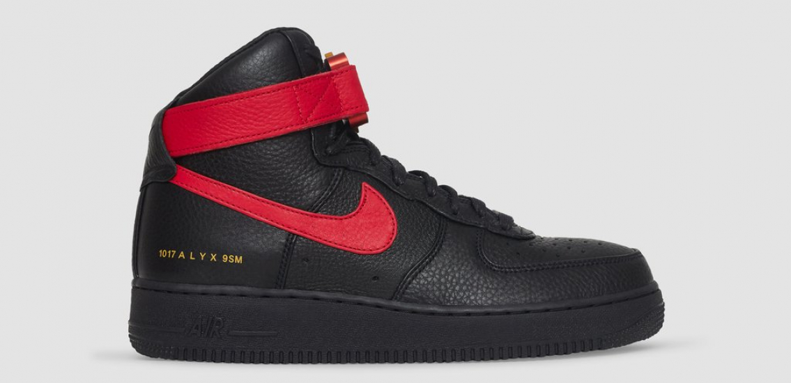 zapatillas Nike Air Force 1 x Alyx Black and University Red y Red and Black 2021