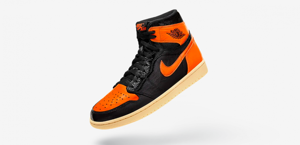 Jordan 1 naranja hot sale charol