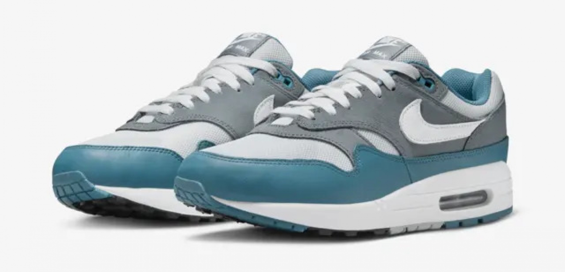 Nike Air Max 1 Noise Aqua and Cool Grey