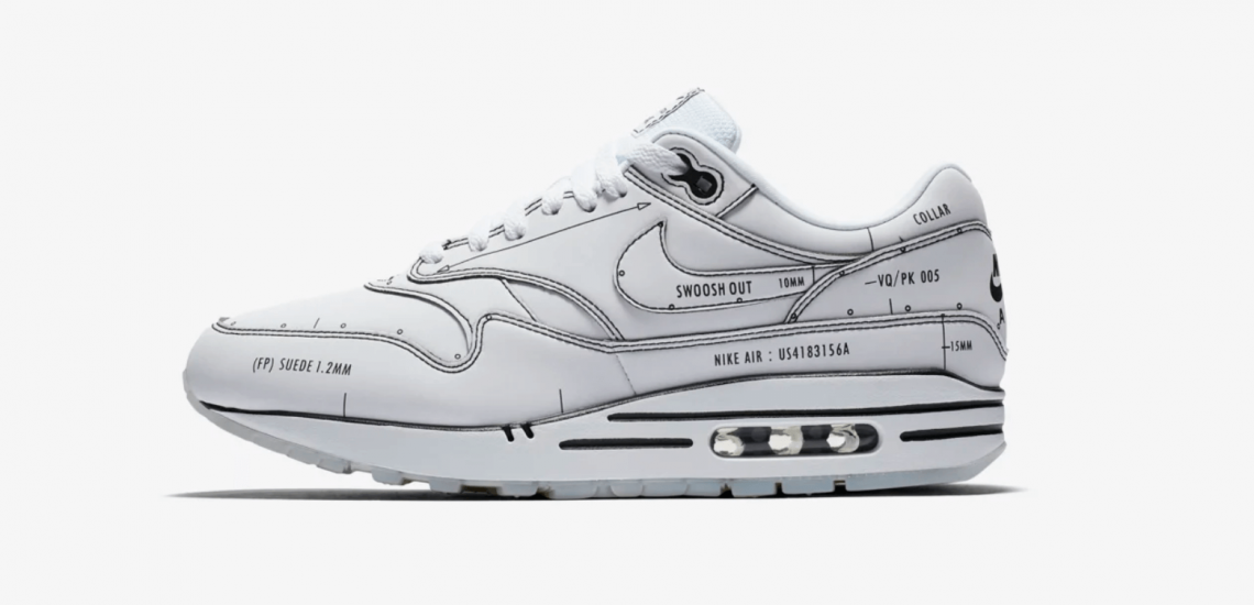 Nike Air Max 1 Schematic White