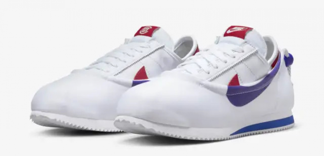 nike Cortez x CLOT White and Game Royal 'Forrest Gump'