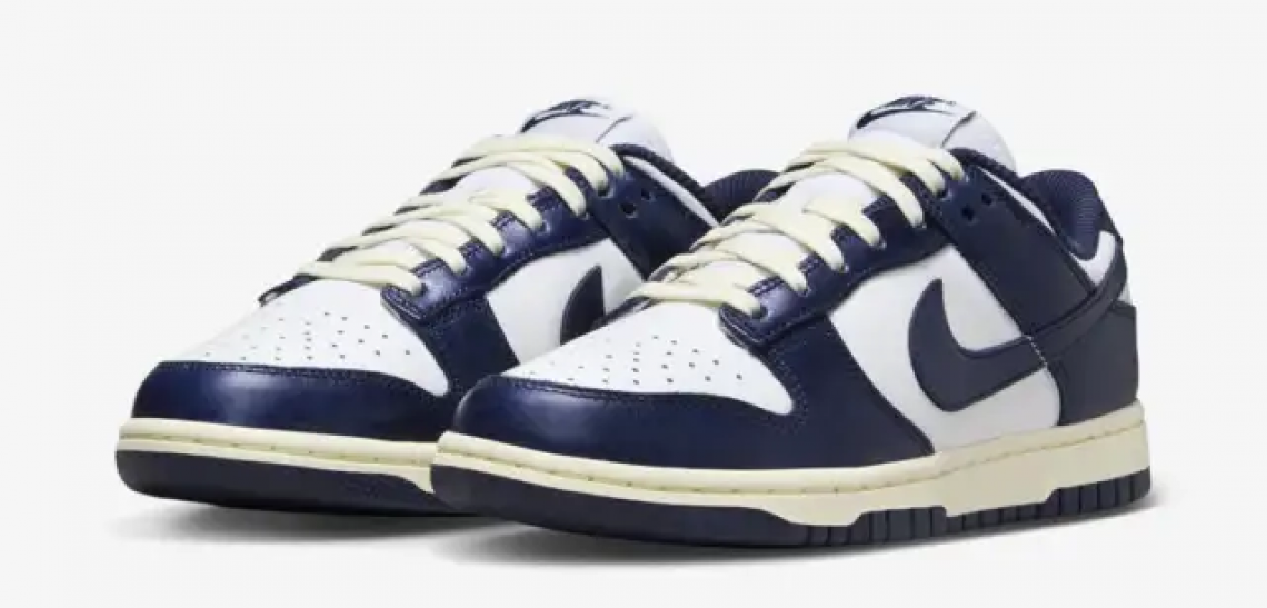 Nike Dunk Low Midnight Navy and White
