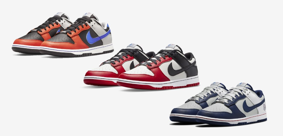 Nike Dunk Low Retro Nba 75 aniversario bulls knicks nets