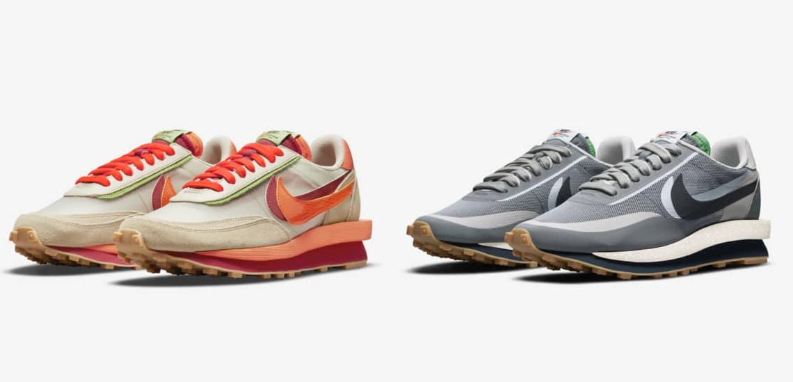 Nike LDWaffle-x-sacai-x-clot-orange-blaze cool grey