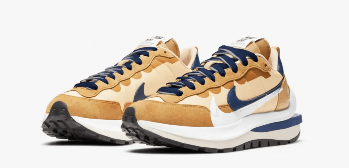 Nike x Sacai VaporWaffle Sesame and Blue Void 2021 Nike x Sacai VaporWaffle Sesame and Blue Void 2021