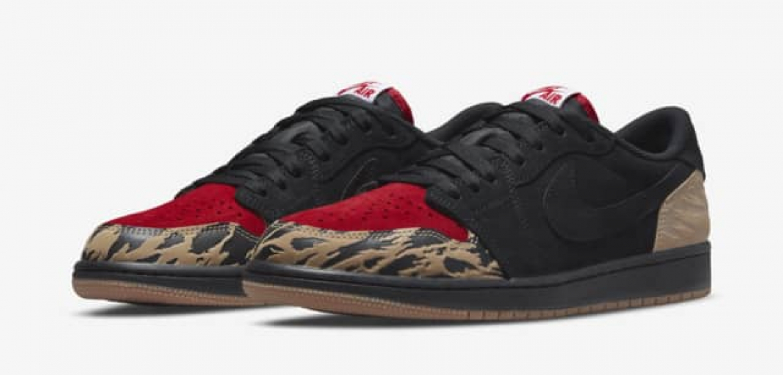 zapatillas Air Jordan 1 Los x SoleFly Black and Sport Red