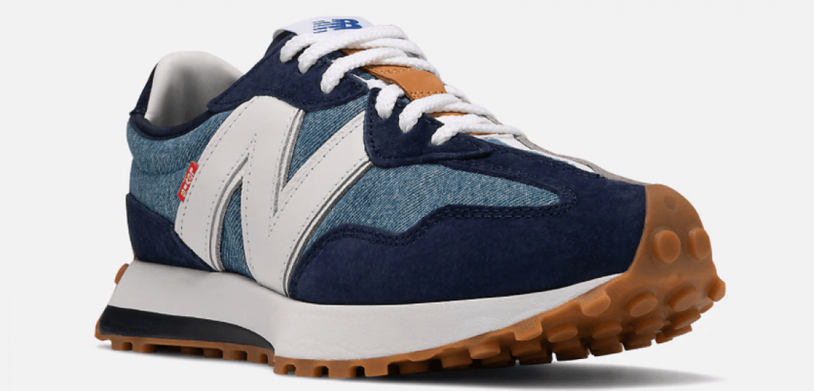 NEW BALANCE 327 x LEVIS color azul y gris TOP TOP