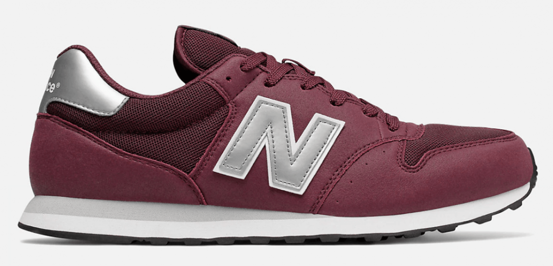 zapatillas New Balance 500 Classic Buurgundy with silver 2020