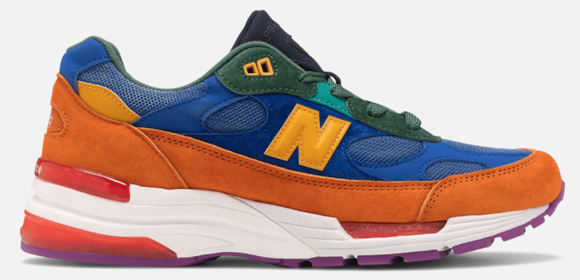 zapatillas New Balance 992 Made in us Orange with Blue