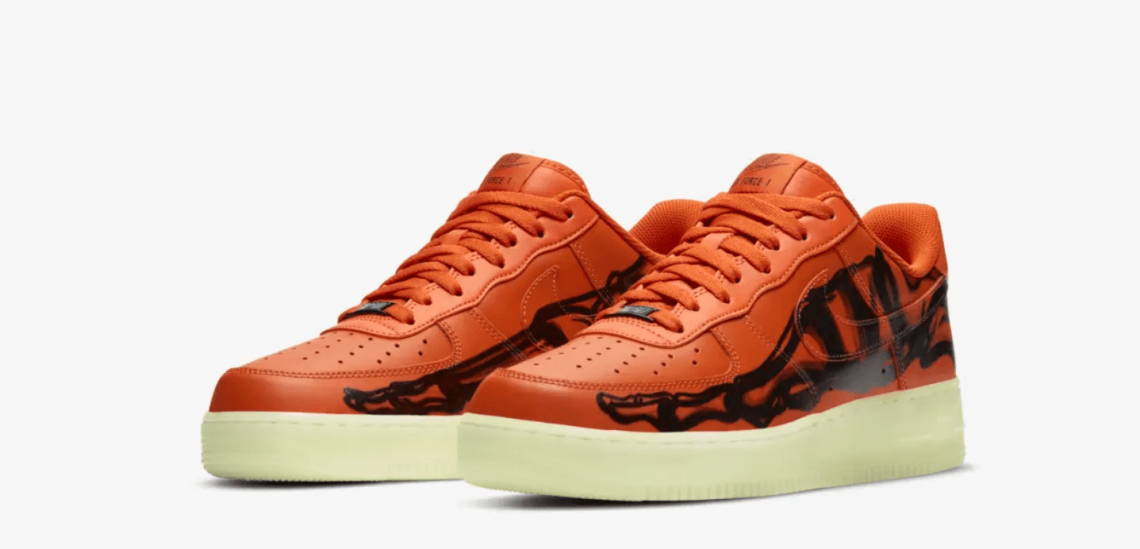 acortar primer ministro Permuta 🥇 NIKE Air Force 1 SKELETON Orange ++ HALLOWEEN++ | zapatillasysneakers.com