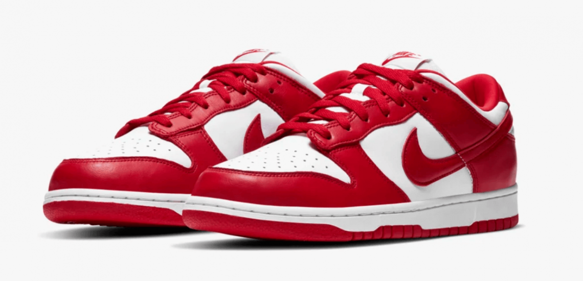 Nike dunk shop mujer rojas