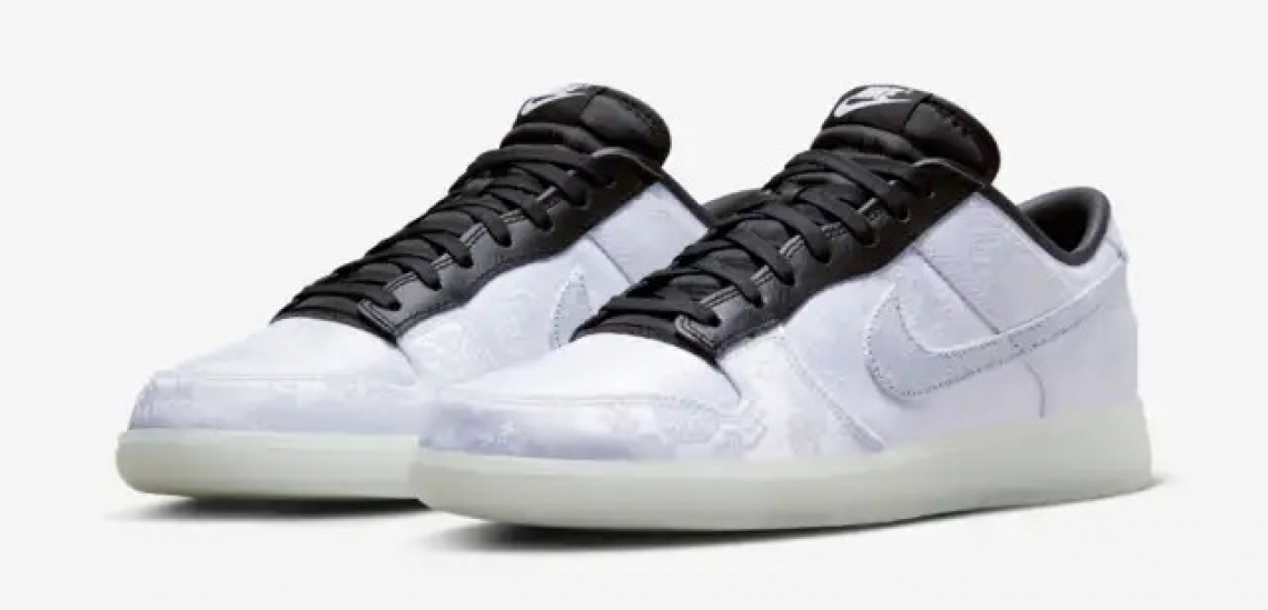Zapatillas Nike Dunk Low x CLOT x Fragment Design Black and White