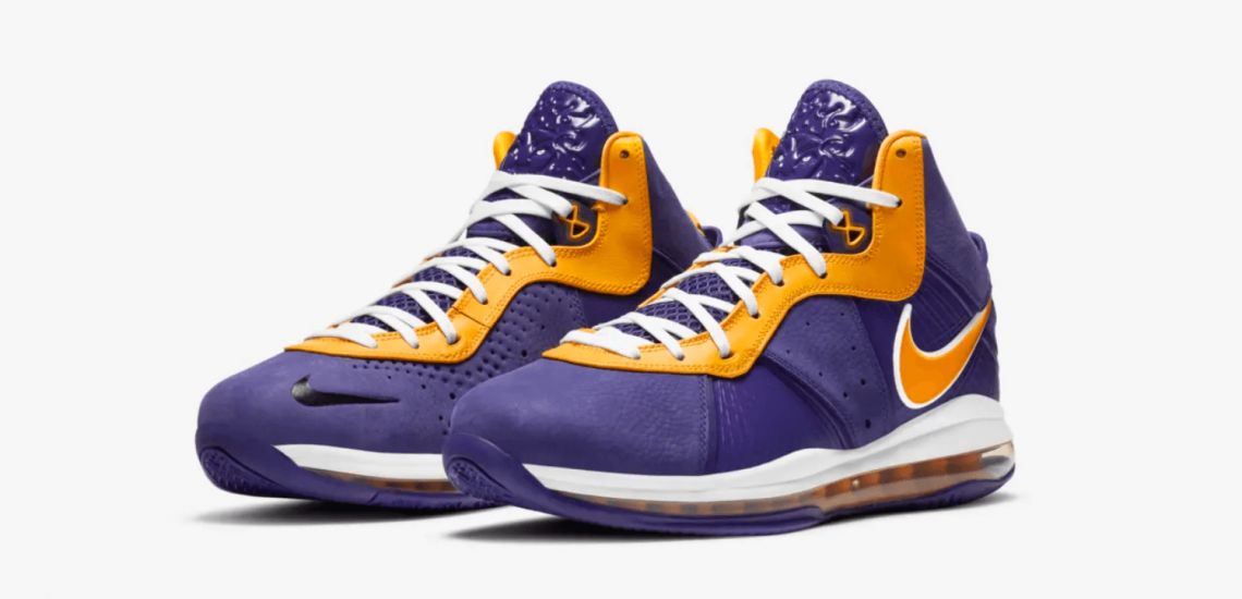 zapatillas Nike Lebron 8 Lakers Purple 2020 baloncesto NBA color púrpura zapatillas Nike Lebron 8 Lakers Purple 2020 baloncesto NBA color púrpura