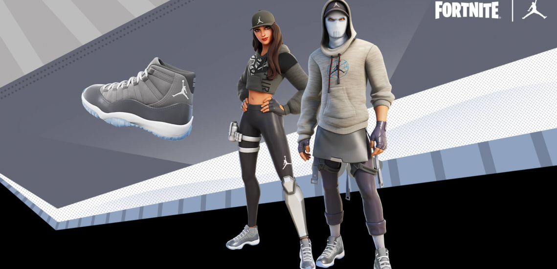 ZONA DE JUMPMAN Y LAS AIR JORDAN XI COOL GREY FORTNITE
