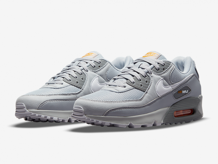 Nike Air Max 90 Wolf Grey Kumquat Cool Grey White