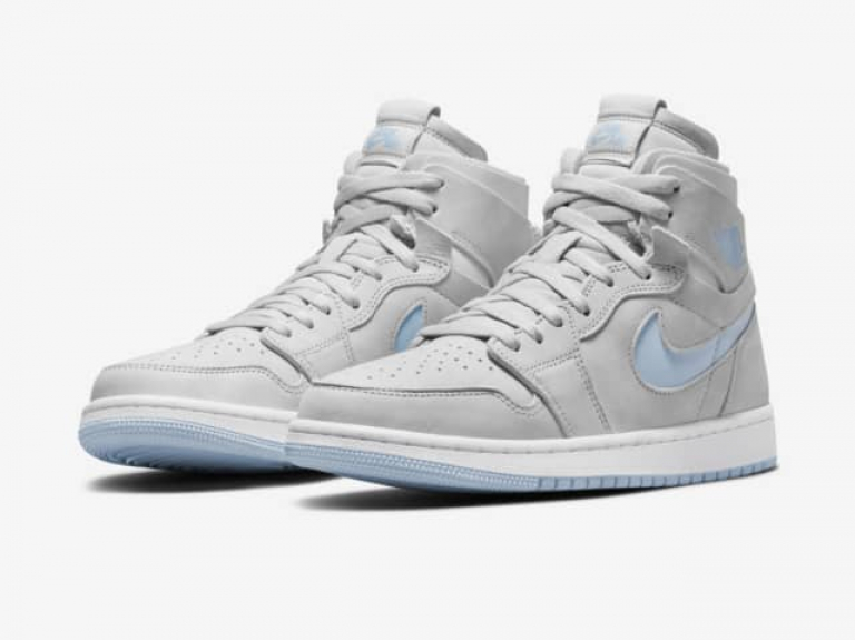 Air Jordan 1 Zoom para mujer Grey Fog and Celestine Blue