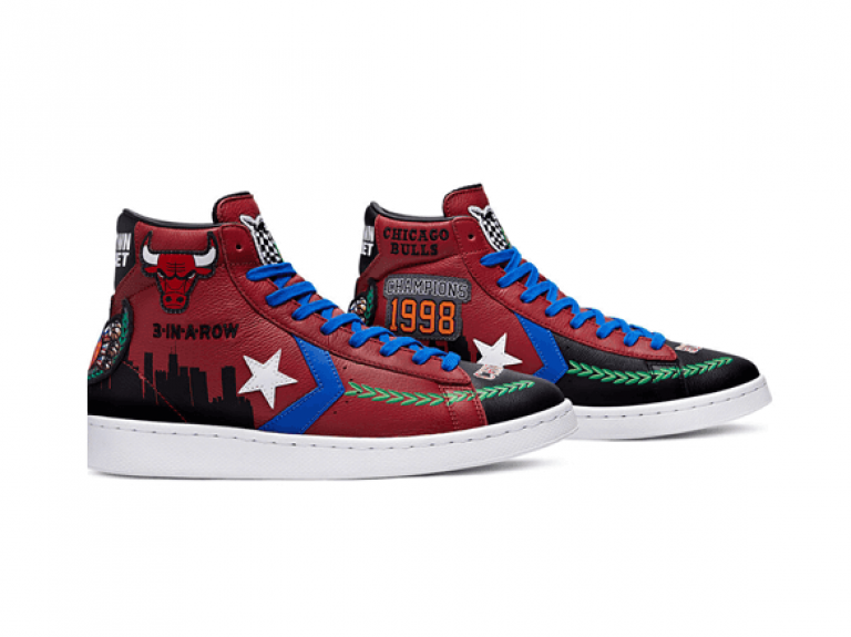 Converse x Chinatown Market “Chicago Bulls Championship Jacket” Pro Leather High Top 2021