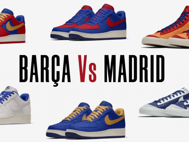 clasico barcelona madrid nike air force 1 by you