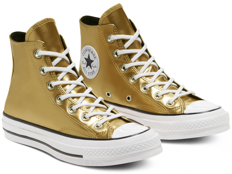 Industrial Glam Chuck 70 High Top Doradas