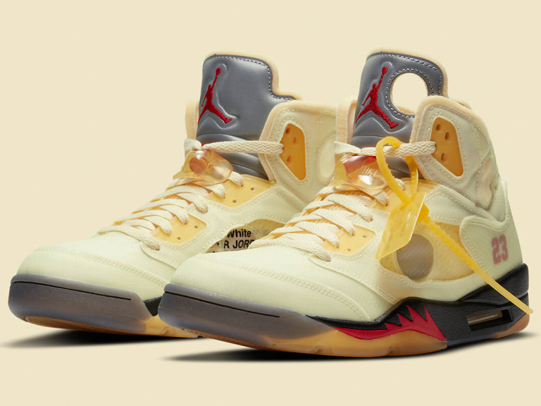 Air Jordan 5 by Off-White 2020 del diseñador Virgil Abloh para hombre y mujer