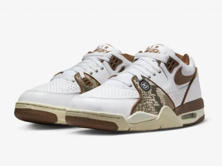 Nike Air Flight '89 Low x Stüssy White and Pecan