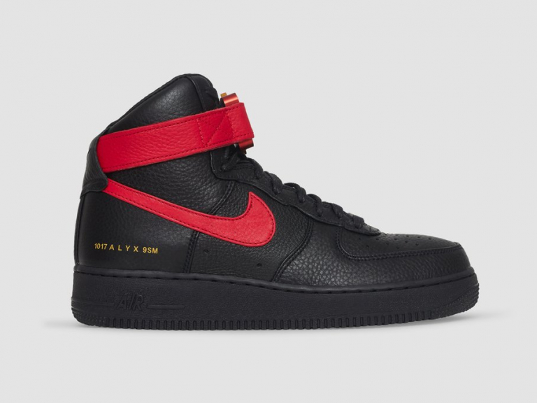 zapatillas Nike Air Force 1 x Alyx Black and University Red y Red and Black 2021