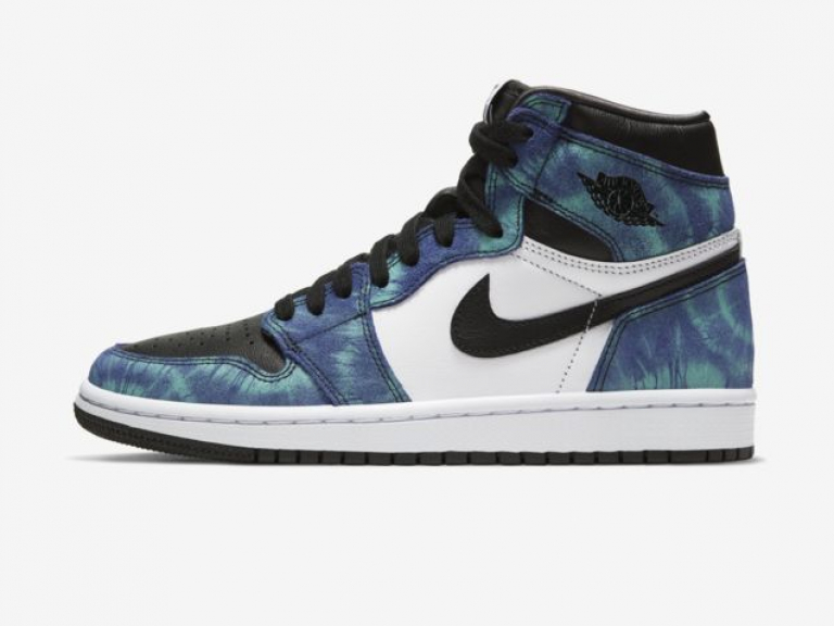 Nike air jordan 1 tie dye tinte aurora boreal