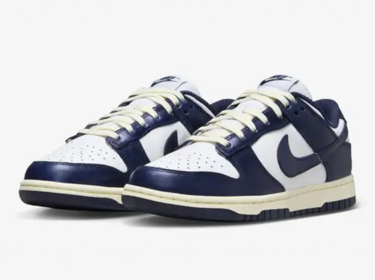 Nike Dunk Low Midnight Navy and White