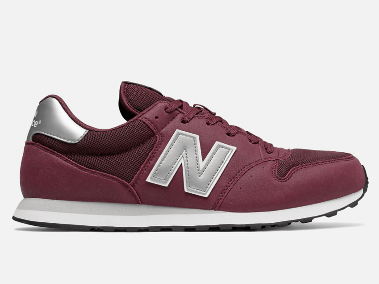 zapatillas New Balance 500 Classic Buurgundy with silver 2020