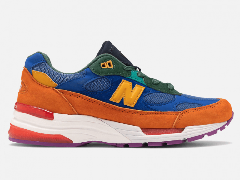 zapatillas New Balance 992 Made in us Orange with Blue