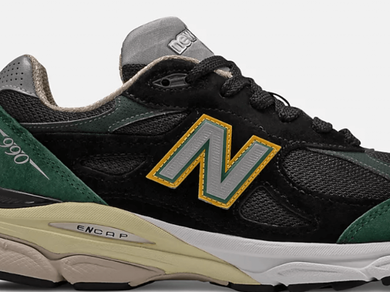 zapatillas New Balance Made in USA 990v3 Black Green Yellow