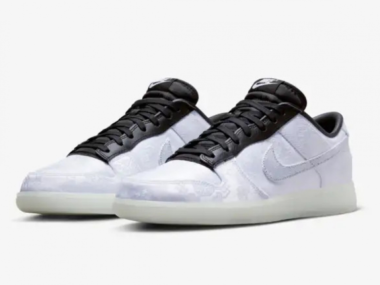 Zapatillas Nike Dunk Low x CLOT x Fragment Design Black and White
