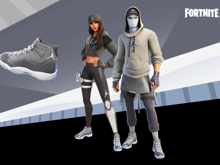 ZONA DE JUMPMAN Y LAS AIR JORDAN XI COOL GREY FORTNITE