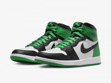 Air Jordan 1 High Black and Lucky Green
