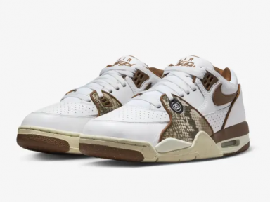 Nike Air Flight '89 Low x Stüssy White and Pecan
