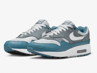 Nike cleat Air Max 1 Noise Aqua and Cool Grey