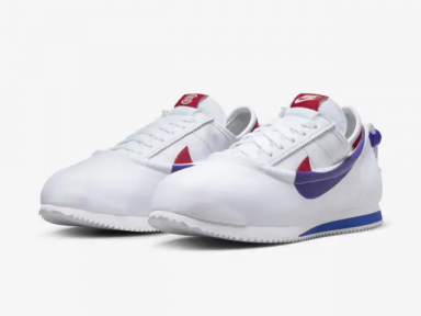 nike Cortez x CLOT White and Game Royal 'Forrest Gump'